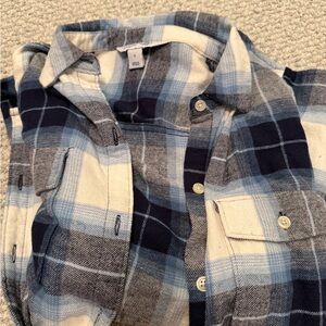 Old Navy Plaid Shirt in Navy and Light Blue